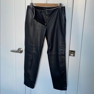 Theory Lambskin Leather Pants